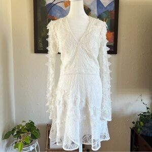La Maison Talulah White Lace Pursue Mini Dress Size Medium NWT